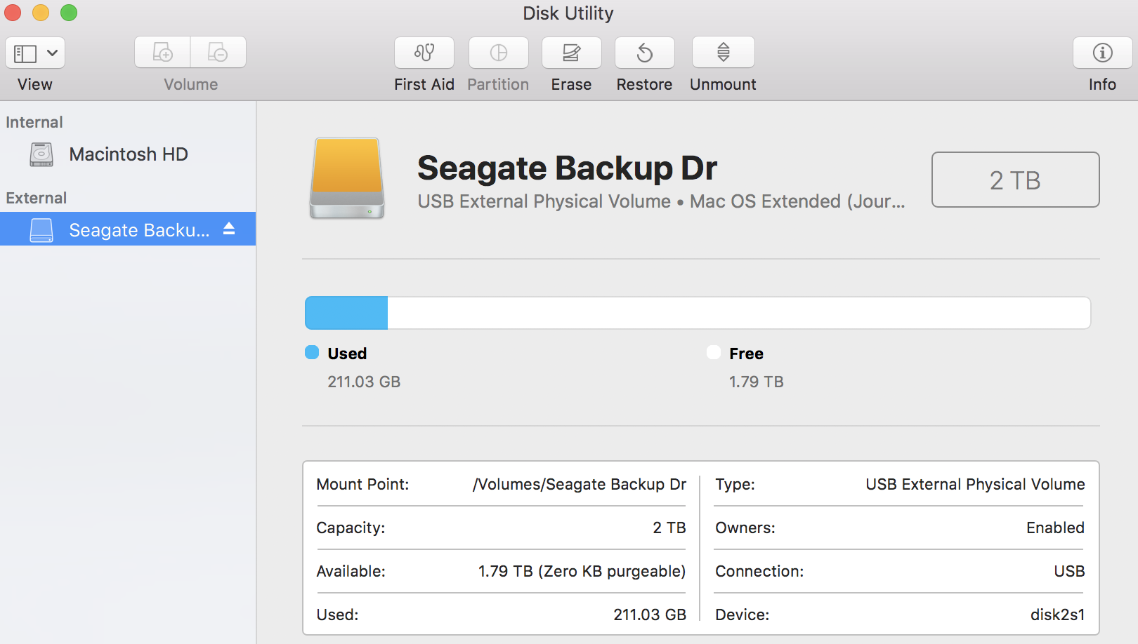 see logs for disk utility mac high sierra